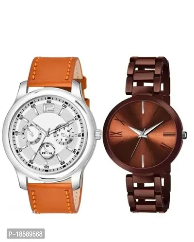 Stylish Synthetic Leather  Watches For Women Combo Of 2
