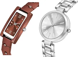 Stylish Metal  Watches For Women Combo Of 2-thumb1