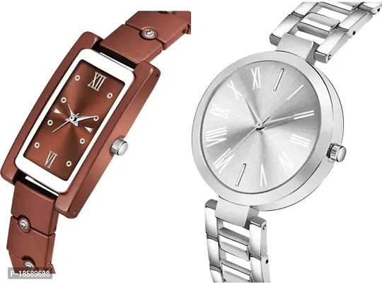 Stylish Metal  Watches For Women Combo Of 2-thumb2