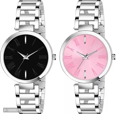 Stylish Metal  Watches For Women Combo Of 2