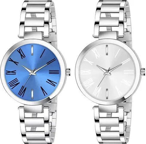 Stylish Metal Analog Watches For Women Pack Of 2