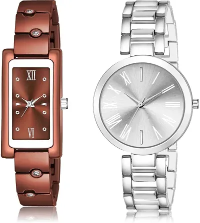 Stylish Metal Watches For Women Combo Of 2