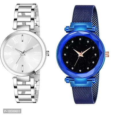 Stylish Metal  Watches For Women Combo Of 2