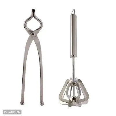 Stainless Steel Sansi Pakkad Pinser And Stainless Steel Power Free Hand Blender Mathani Ravai-thumb0