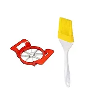 Plastic Apple Cutter Cutter And Silicone Big Oil Brush Only 2 Pcs-thumb2