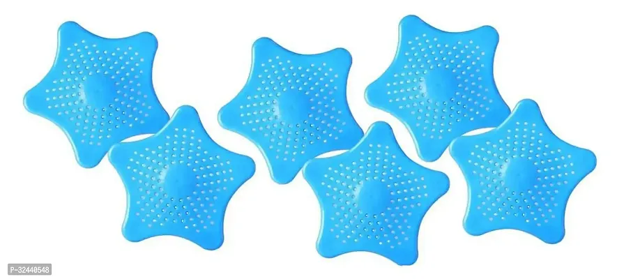 Star Shape Sink Filter Silicone Star Shaped Sink Filter Bathroom Hair Catcher, Drain Strainers Cover Trap For BasinPack Of 6