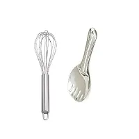 Stainless Steel Egg Beater With Stainless Steel Cooking Rice Palta Pack Of 2-thumb2