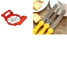 Plastic Apple Cutter Cutter And 3 Pcs Baking Knife Set for Icing Frosting Spatula Cake Knives 2 Pcs-thumb3