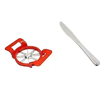 Classic Plastic Apple Cutter Cutter And Stainless Steel Dinner Butter Knives With Pearled Edge 2 Pieces-thumb2