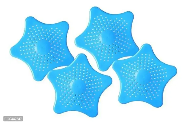 Star Shape Sink Filter Silicone Star Shaped Sink Filter Bathroom Hair Catcher, Drain Strainers Cover Trap For BasinPack Of 4-thumb0