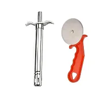 Stainless Steel Gas Lighter With Stainless Steel Pizza Cutter And Plastic Handle-thumb3