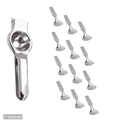 Classic Stainless Steel Lemon Squeezer With Stainless Steel 6 Pieces Spoon 2 Pieces-thumb0