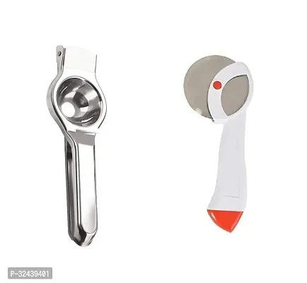 Classic Stainless Steel Lemon Squeezer And Apex Pizza Cutter 2 Pieces-thumb2