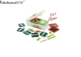 11 In 1 Multifunction Slicer Vegetable And Fruits Cutter, Dicer Grater And Chopper, Peeler With Container Onion Cutter Kitchen Accessories 1 Set-thumb1