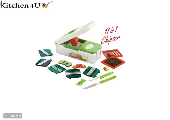 11 In 1 Multifunction Slicer Vegetable And Fruits Cutter, Dicer Grater And Chopper, Peeler With Container Onion Cutter Kitchen Accessories 1 Set-thumb2