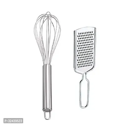 Classic Stainless Steel Egg Beater With Stainless Steel Cheese Grater Pack Of 2-thumb4