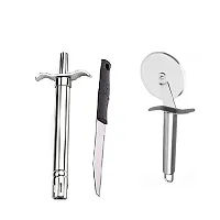 Useful Stainless Steel Gas Lighter With Knife And Pizza Cutter-Set Of 3-thumb2