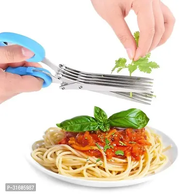 5 Blade Vegetable Stainless Steel Herbs Scissor-thumb4