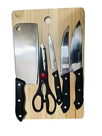 Useful Stainless Steel Kitchen 5-Pcs Knife Set-thumb1