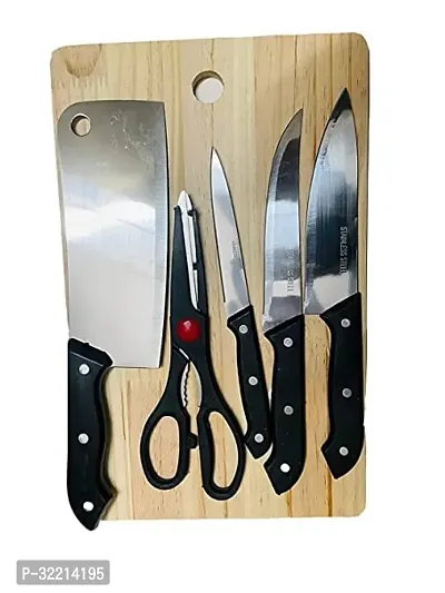 Useful Stainless Steel Kitchen 5-Pcs Knife Set-thumb2