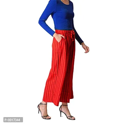 fcity.in - Branded Red Color Stylish Casual Wear Solid Malai Lycra Pant  Palazzo