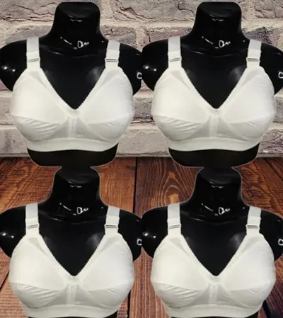 Stylish Fancy Blend Solid Non Padded Bras For Women Pack Of 3