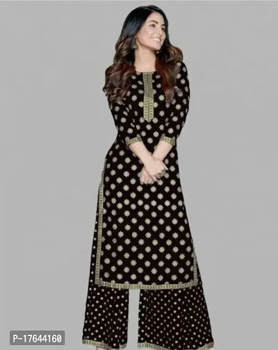 Black kurta with plazzo set