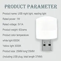 Sheshreg;  Portable Usb Bulb Led Light Plug In Led Night Light Mini Usb Led Light Flexible Usb Led Ambient Light Mini Usb Led Light pack of 2-thumb2