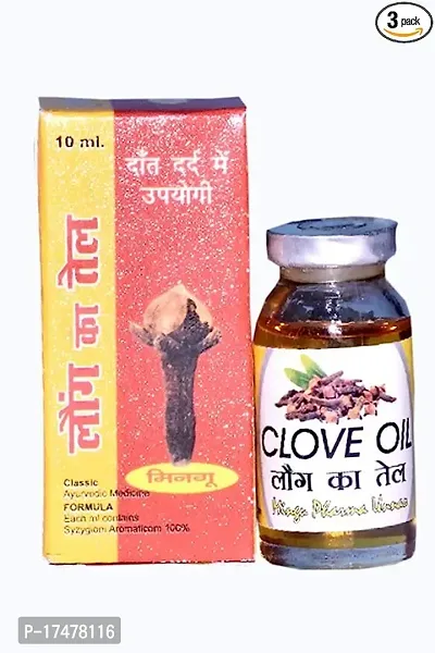 Mingu Pharma Clove Oil 10Ml Each ( Pack Of 3 )-thumb0