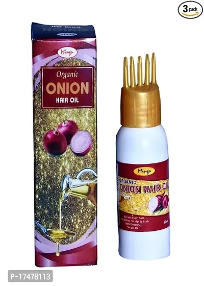 Mingu Pharma Onion Oil-50Ml With Hair Comb Applicator (Pack Of 3)-thumb0