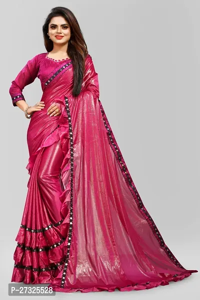 Women's Lycra Saree With Blouse