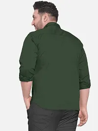 Reliable Green Cotton Plus Size Casual Shirts For Men-thumb2