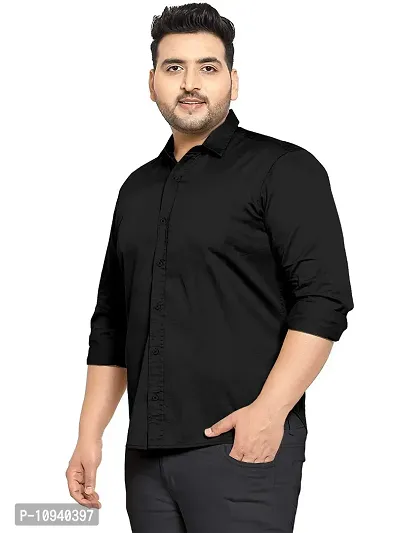 Reliable Black Cotton Plus Size Casual Shirts For Men-thumb3