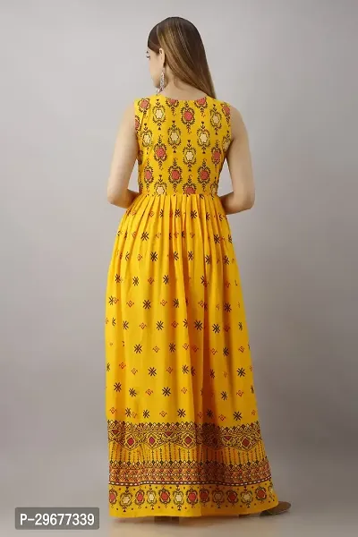 Stylish Yellow Viscose Rayon Kurta For Women-thumb2