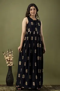 Stylish Navy Blue Viscose Rayon Kurta For Women-thumb2