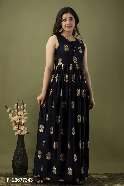 Stylish Navy Blue Viscose Rayon Kurta For Women-thumb3