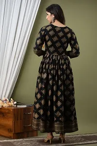 Stylish Black Viscose Rayon Kurta For Women-thumb1