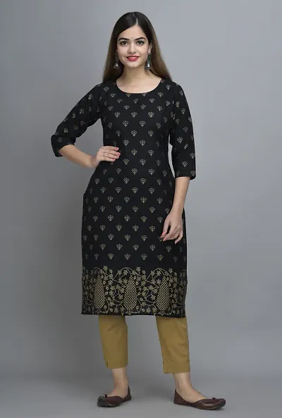 Fancy Printed Cotton Straight Kurtas