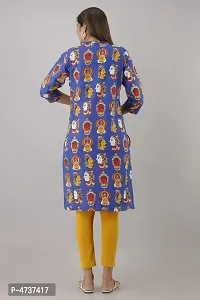 Stylish Multicoloured Cotton Printed Kurta For Women-thumb1