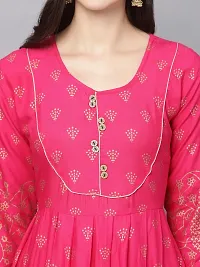 Stylish Pink Viscose Rayon Kurta For Women-thumb3