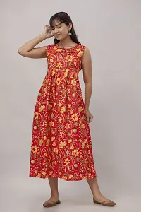 Stylish Red Viscose Rayon Kurta For Women-thumb4