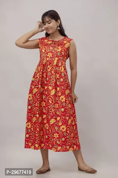 Stylish Red Viscose Rayon Kurta For Women-thumb5