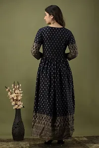 Stylish Black Viscose Rayon Kurta For Women-thumb1