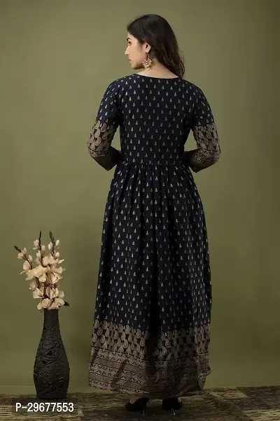 Stylish Black Viscose Rayon Kurta For Women-thumb2