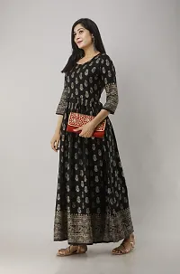 Stylish Black Viscose Rayon Kurta For Women-thumb2