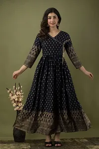 Stylish Black Viscose Rayon Kurta For Women-thumb2