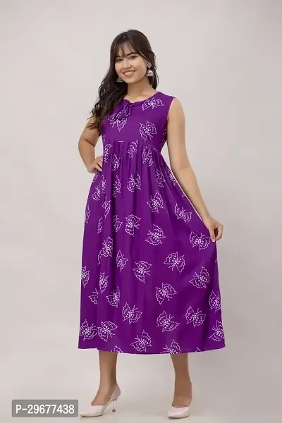 Stylish Purple Viscose Rayon Kurta For Women-thumb0