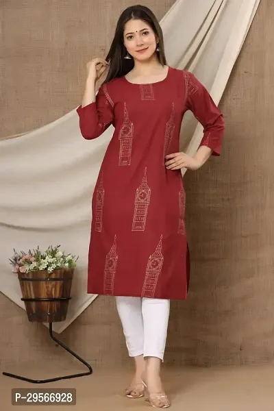 Fancy Cotton Printed Kurtas For Women-thumb0