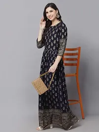 Stylish Navy Blue Viscose Rayon Kurta For Women-thumb2