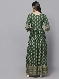 Stylish Green Viscose Rayon Kurta For Women-thumb1